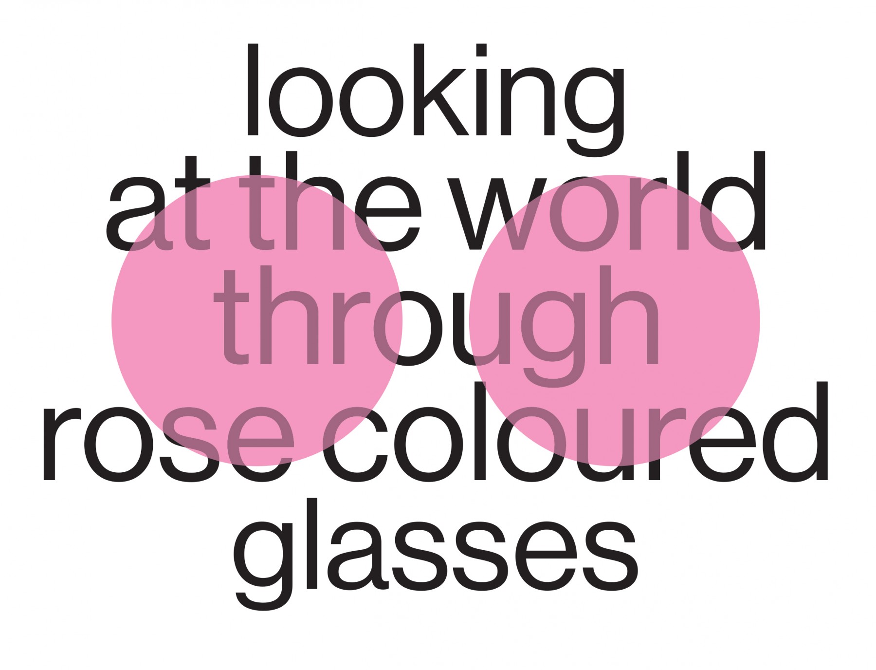 Looking at the world through rose colored glasses